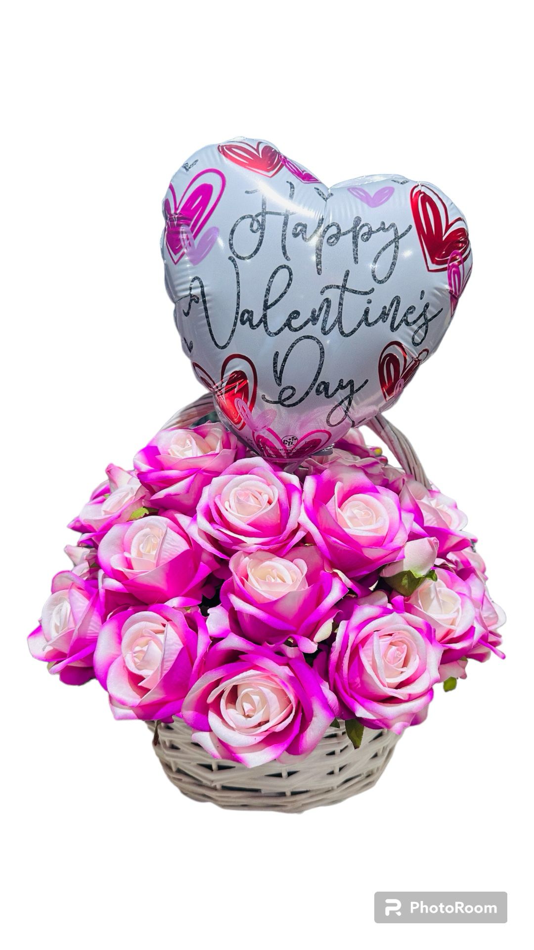 HAPPY VALENTINES BOUQUET DARK PINK